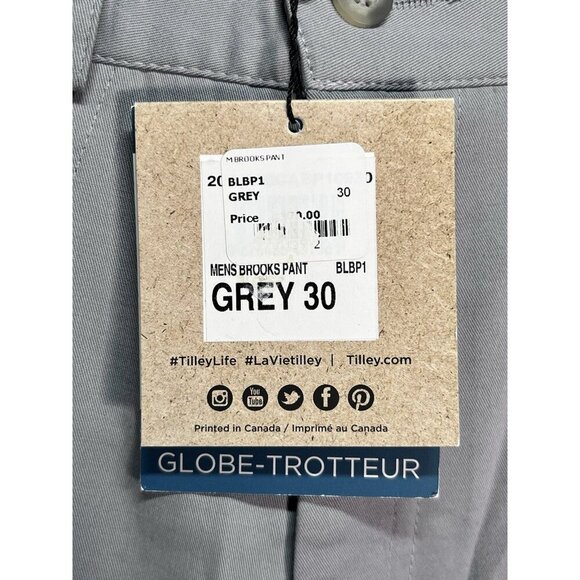 Tilley Wanderer Brooks Pants Wanderer Collection Grey Size 30 NWT Gorpcore - Picture 5 of 10